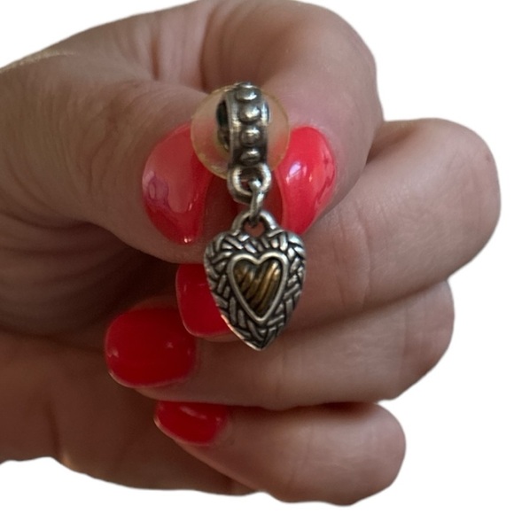 EUC - Retired Brighton Heart Hoop Earrings - Picture 2 of 3